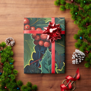 Papier Cadeau Joli festif coloré emballage de Noël