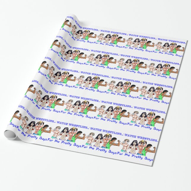 Papier Cadeau Joli garçon luttant (Déroulé)