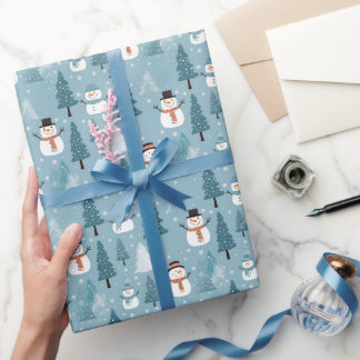 Papier Cadeau Joli hiver des neiges