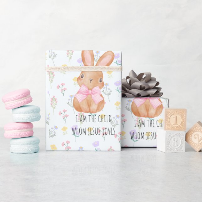 Papier Cadeau Joli lapin (Baby Shower)