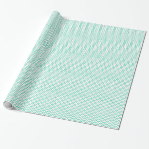 Papier Cadeau Joli motif chevron vert menthe