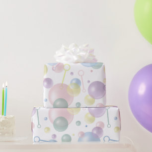 Papier Cadeau Joli Motif de bulle coloré
