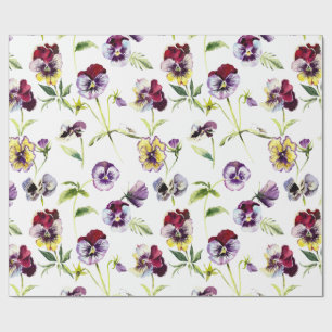 Papier Cadeau Joli Motif de panneaux aquarelle