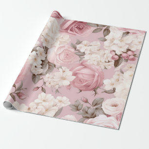 Papier Cadeau Joli Motif rose