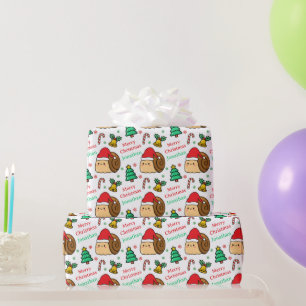 Papier Cadeau Joli Noël Arbre Escargot Vacances