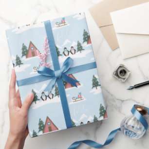 Papier Cadeau Joli Noël Falala Penguins enveloppement papier