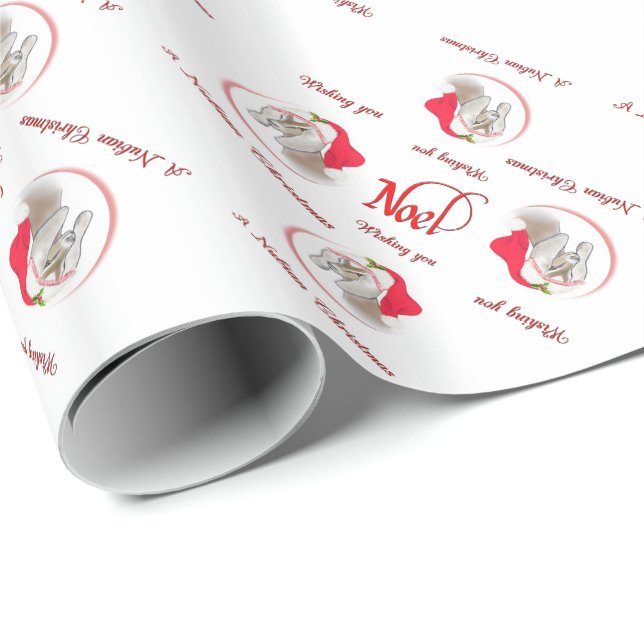 Papier Cadeau Joli Noel Nubian Chèvre Papier d'enveloppement de  (Coin rond)
