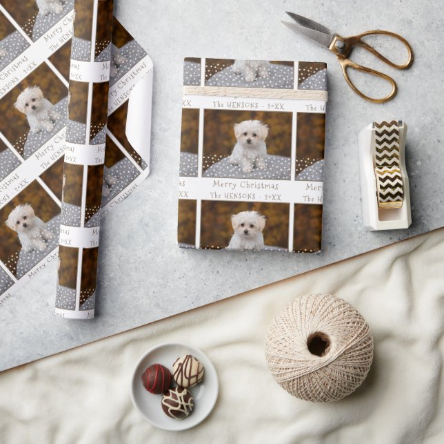 Papier Cadeau Joli Noël Pet Chien photo (Artisanat)