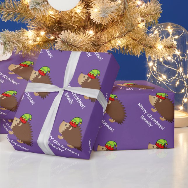 Papier Cadeau Joli papier d'emballage de Noël pour enfant elfe d (Vacances)