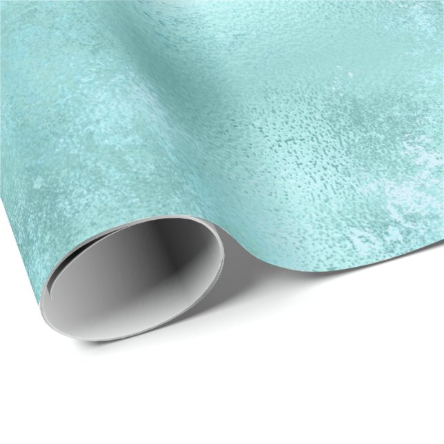 Papier Cadeau Joli papier d'enveloppement à la menthe Aqua (Coin rond)
