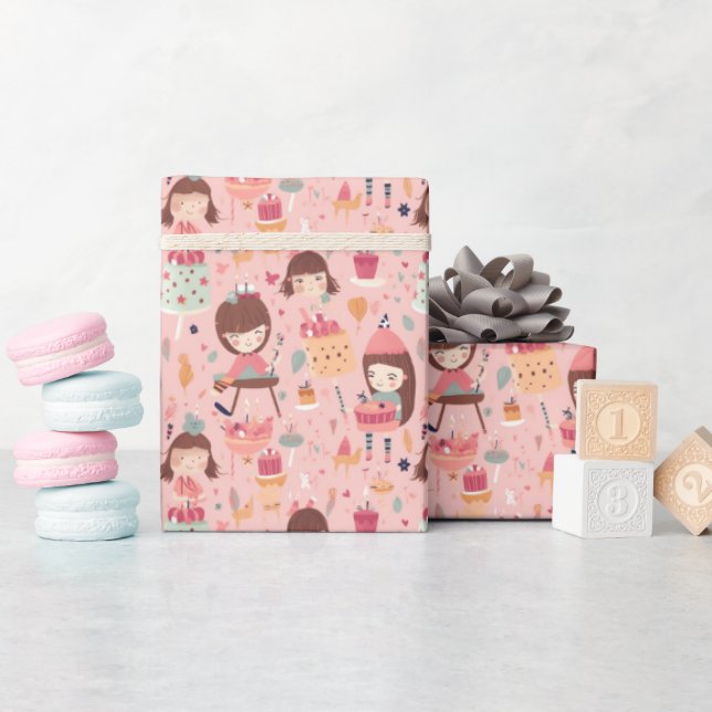 Papier Cadeau Joli papier d'enveloppement Princess (Baby Shower)