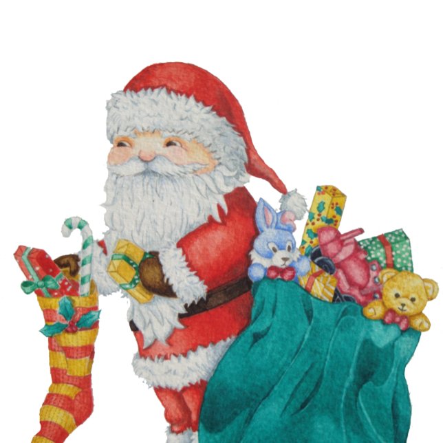 Papier Cadeau Joli père Noël avec des jouets emballés Noël (Créateur téléchargé)