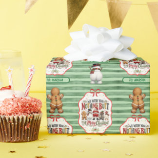 Papier Cadeau Joli Petit Cul pour un Joyeux Noël Amusant 
