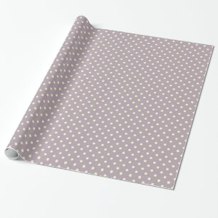 Papier Cadeau Joli point crème sur le violet pastel
