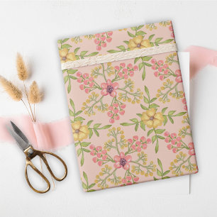 Papier Cadeau Joli Printemps Floral Botanique Parti Boho mignonn