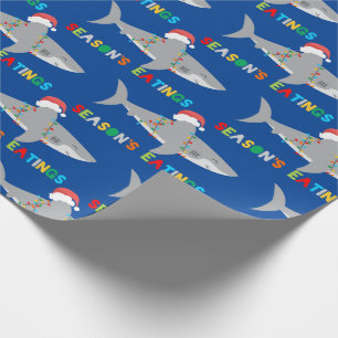 Papier Cadeau Joli requin de Noël