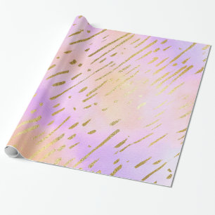 Papier Cadeau Joli rose et or