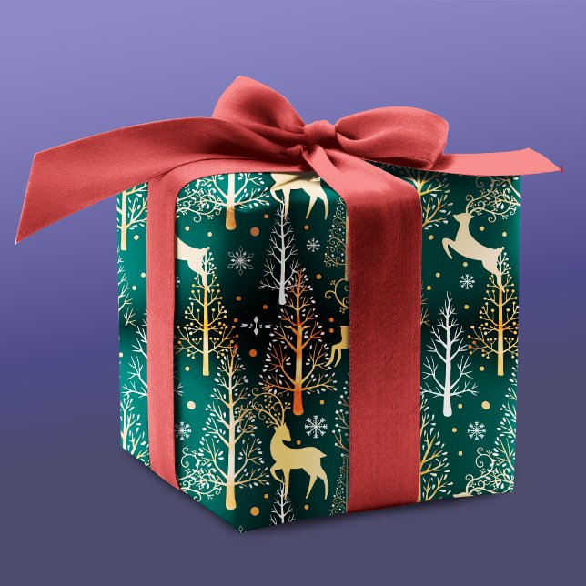 Papier Cadeau Joli sapin de Noël vert (Créateur téléchargé)