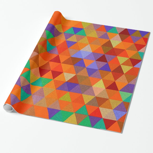 Papier Cadeau Joli Triangle grunge motif I + vos idées (Déroulé)