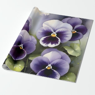 Papier Cadeau Joli vernis violet aquarelle peinture