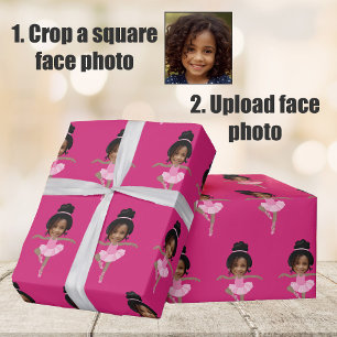 Papier Cadeau Jolie ballerine afro-américaine photo personnalisé