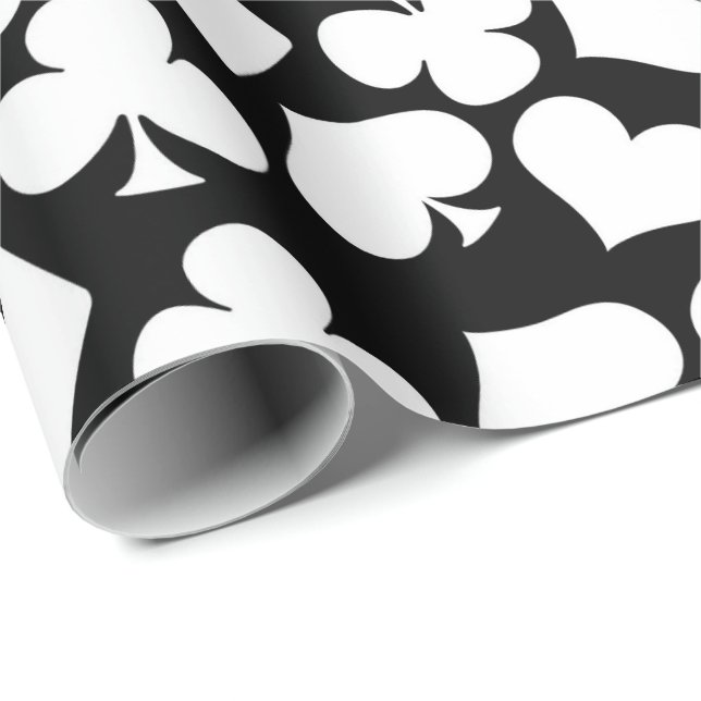 Papier Cadeau Jolie carte couleur motif Casino (Coin rond)