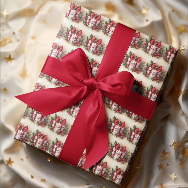 Papier Cadeau Jolie coquette enveloppé présent pour Noël (Créateur téléchargé)