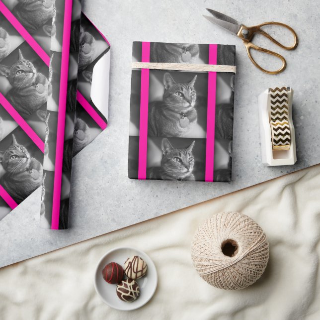 Papier Cadeau Jolie fille Indigo B&W (Artisanat)