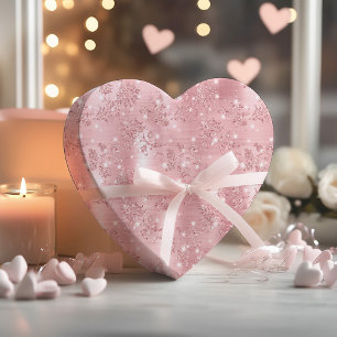 Papier Cadeau Jolie fille rose Parties scintillant or rose modèl