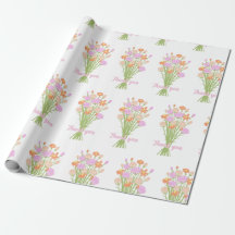 Jolie Fleur Sauvage Pastel Mariage Remerciement 