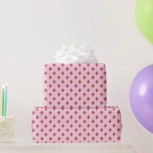 Papier Cadeau Jolie fraise mignonne baie sucrée