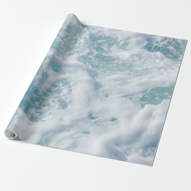 Papier Cadeau Jolie mousse de vague (Déroulé)