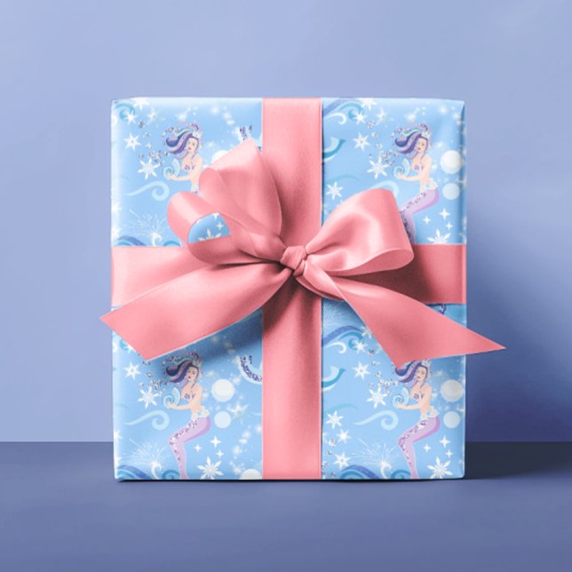 Papier Cadeau Jolie Parties scintillant de sirène (Créateur téléchargé)