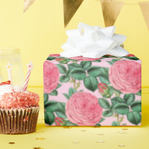 Papier Cadeau Jolie Pink Roses Vintages Découpage ou cadeau
