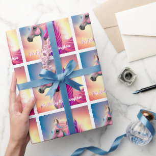 Papier Cadeau Jolie Pouliche ou Poulain  