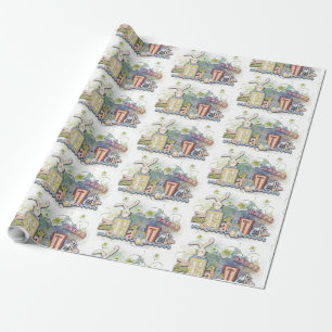 Papier Cadeau Jolies couleurs pastel Enveloppement cadeau de Pâq
