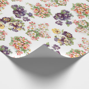 Papier Cadeau Jolies Fleurs Mixtes Vintages
