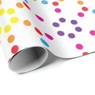 Papier Cadeau Jolis petits points arc-en-ciel