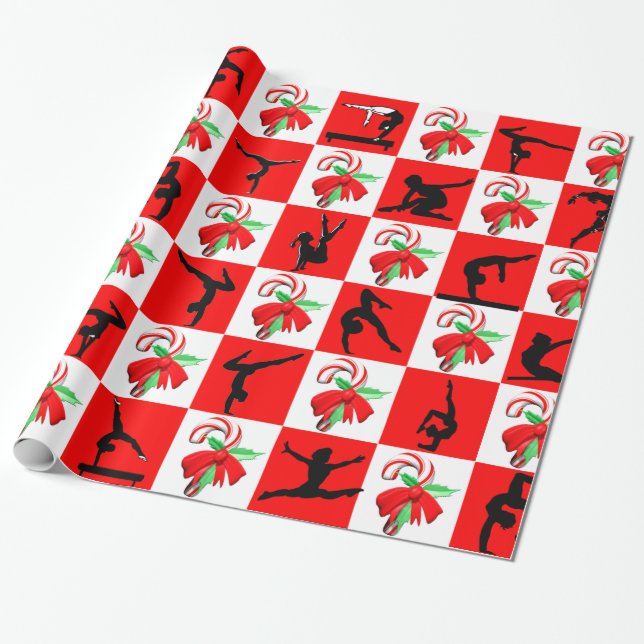 PAPIER CADEAU JOLLY GYMNASTICS CONCEPTION DE NOËL (Déroulé)