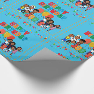 Papier Cadeau JOOLS TV ®️ papier d'enveloppement bleu