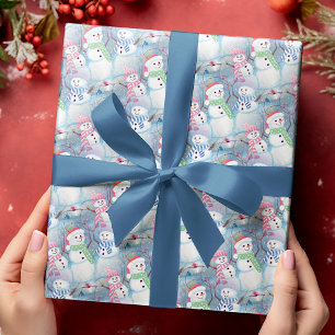 Papier Cadeau Jote Artsy Funny Noël Fêtes Motif des neiges