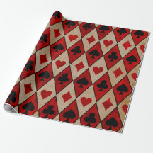 Jouer des costumes de cartes en rouge et en bronze