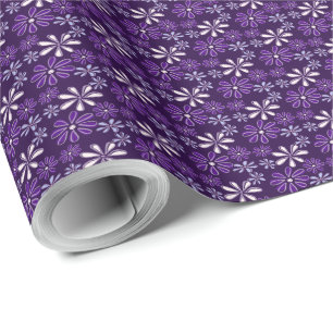 Papier Cadeau Jouer Violet violet Doodle Floral