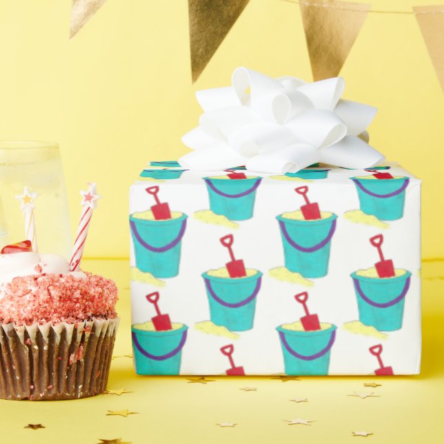 Papier Cadeau Jouets de plage Sable Sand Sail Pail Shovel Vacanc (Fête d'anniversaire)