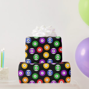 Papier Cadeau Joueur de billard 8 boule Motif de billard