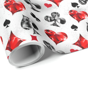 Papier Cadeau Joueur de poker Joueur de cartes de jouer costumes