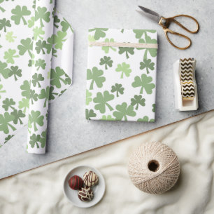 Papier Cadeau Jour de la Saint Patrick masques porte-bonheur por