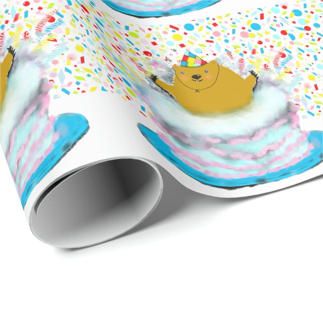 Papier Cadeau Jour de marmotte Anniversaire Papier d'enveloppeme (Coin rond)