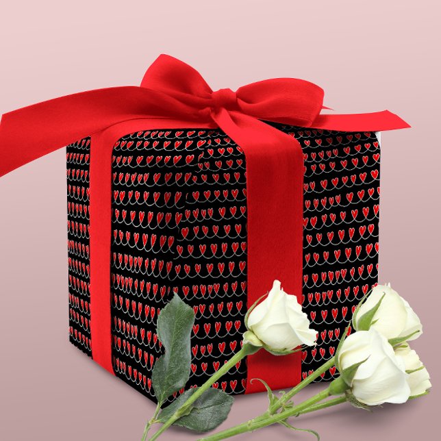 Papier Cadeau Jour des valentines Motifs des Coeurs rouges (Créateur téléchargé)