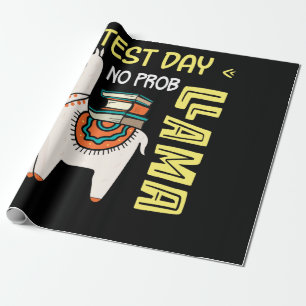 Papier Cadeau Jour d'essai Llama Enseignant Tester l'examen Ense